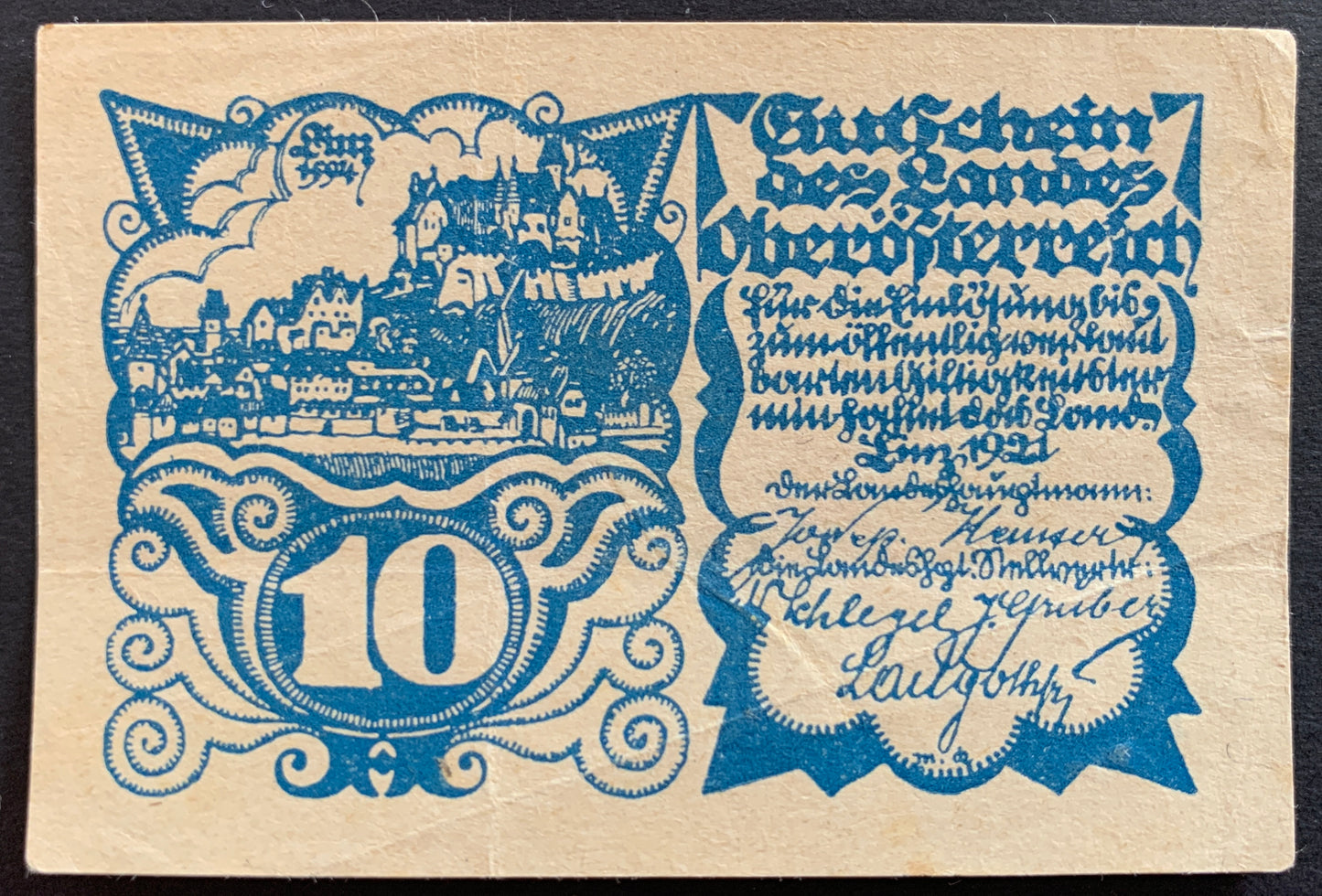 Upper Austria 10 Heller 1920 P-S119a notgeld