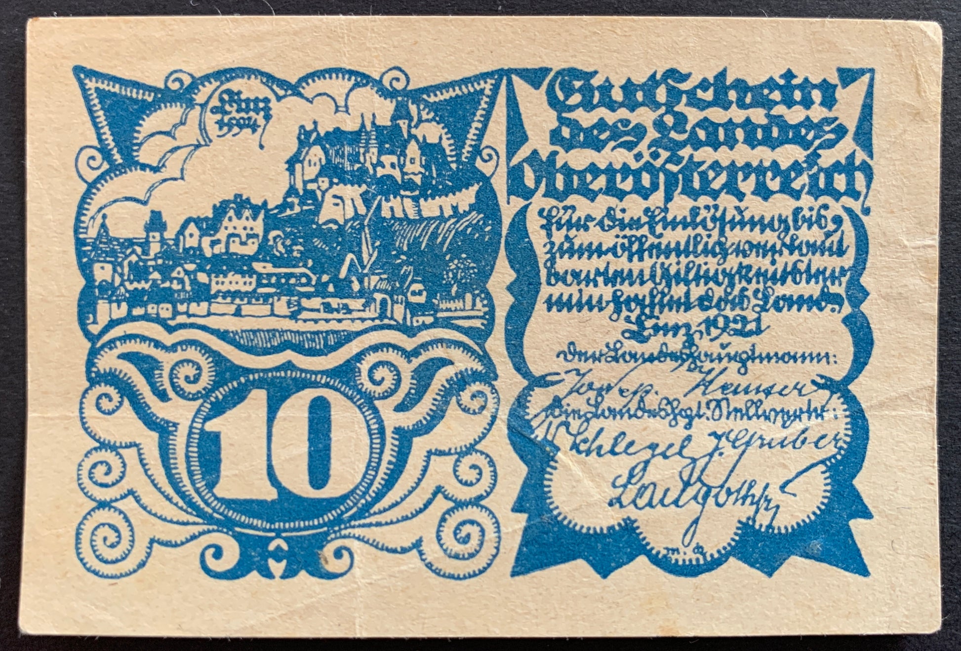 Upper Austria 10 Heller 1920 P-S119a notgeld