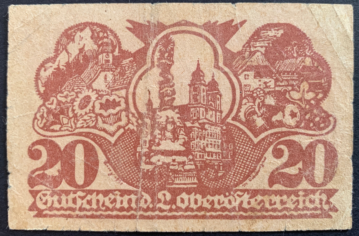 Upper Austria 20 Heller 1921 P- S120a notgeld