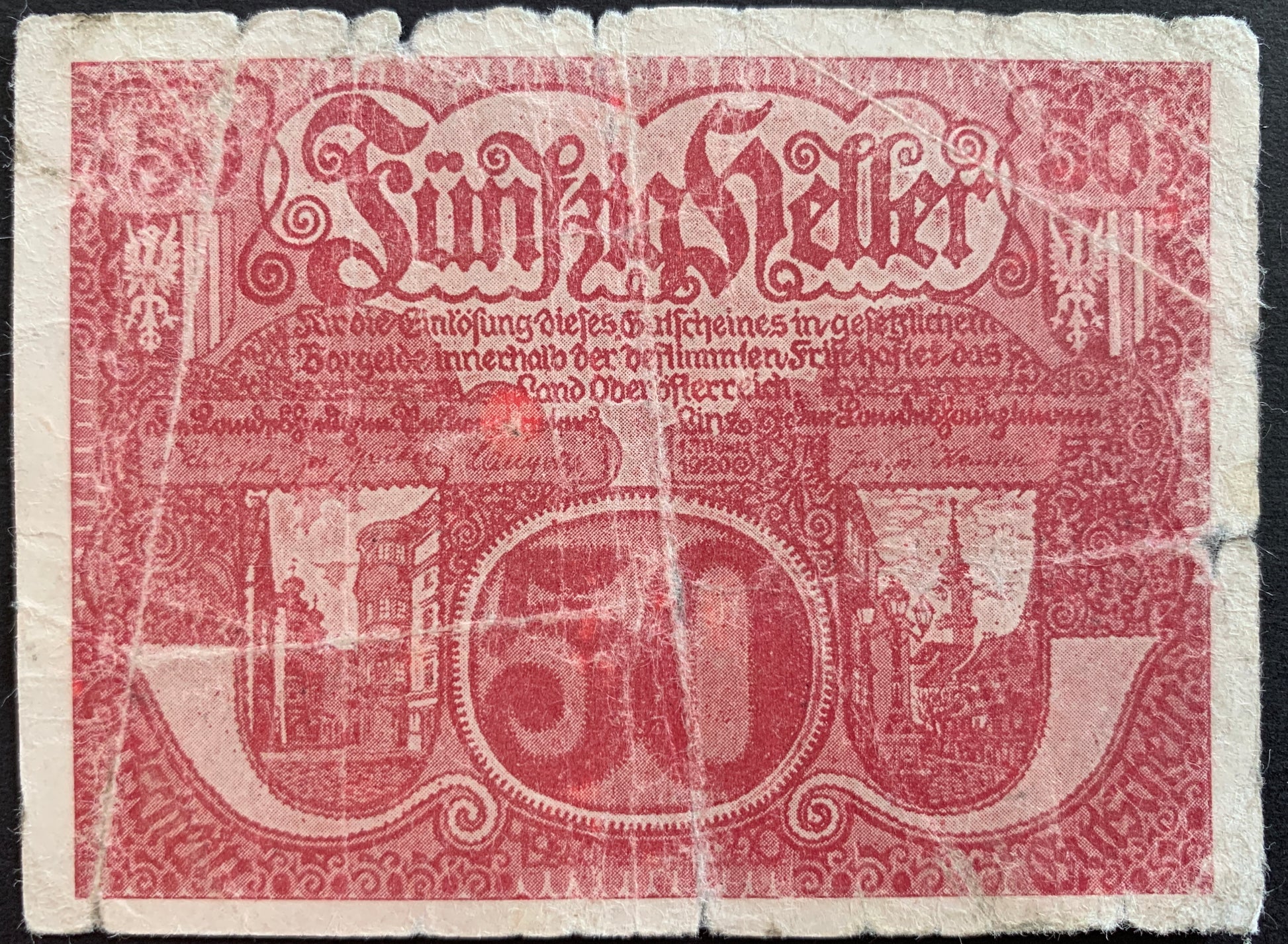 Upper Austria 50 Heller 1920 N-421220 commemorative notgeld