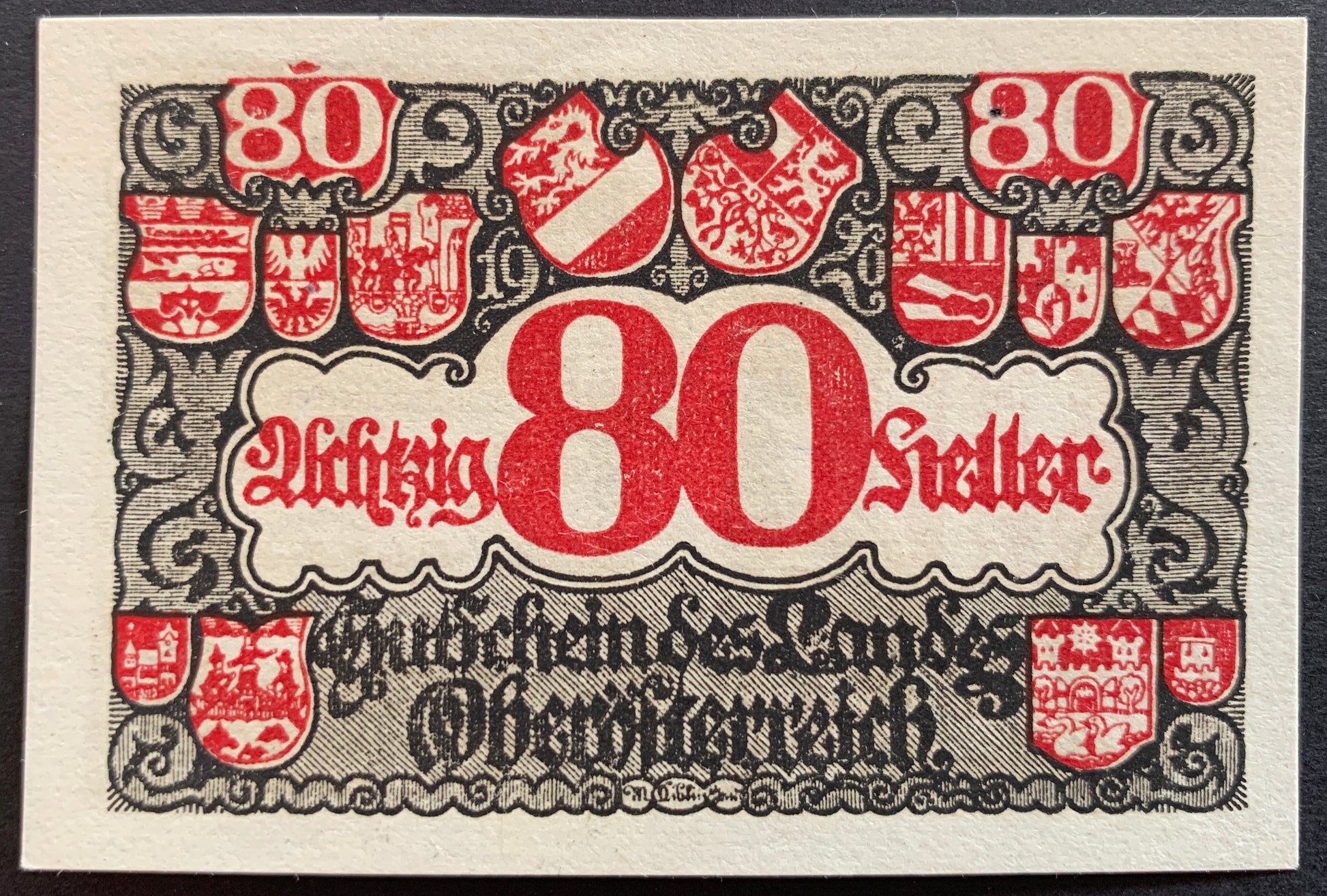 Upper Austria 80 Heller 1920 P-S118 notgeld