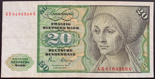 Germany 20 Deutsche Mark 1980 P-32d VF