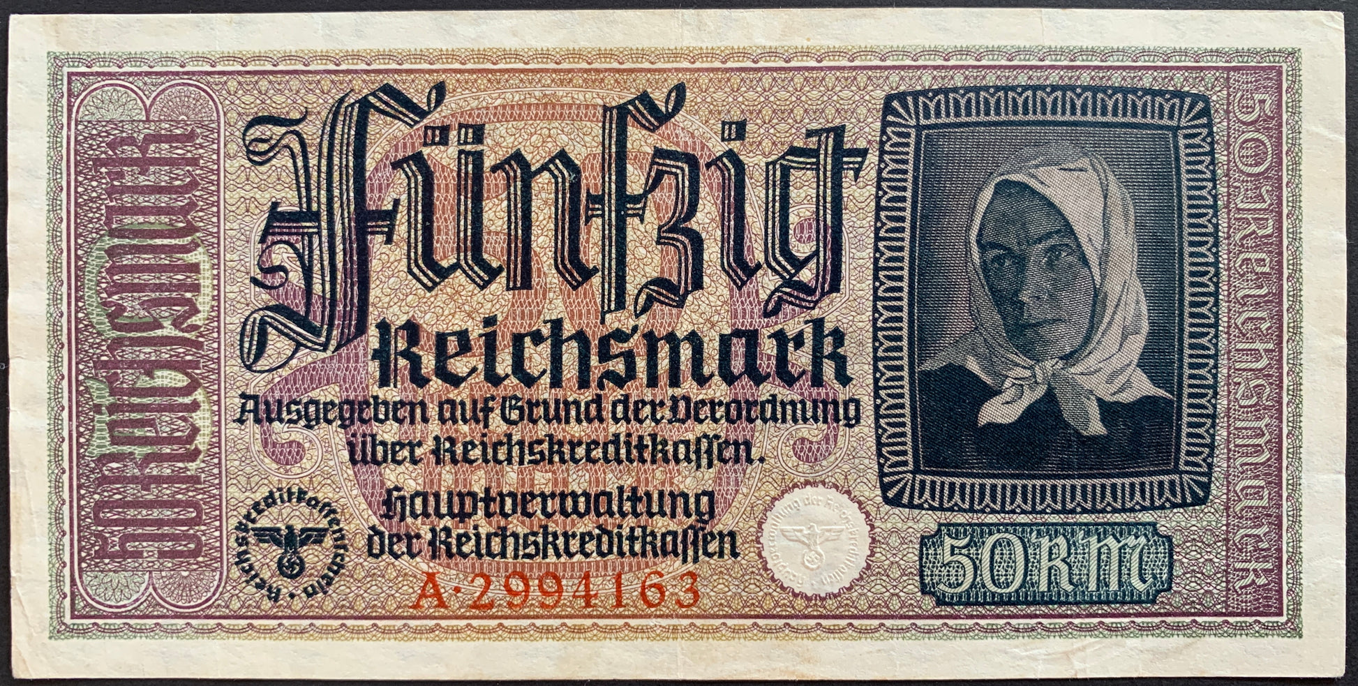 Germany 50 Reichsmark ND (1939-1945) P-R140 vintage german banknote