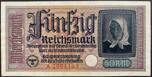 Germany 50 Reichsmark ND (1939-1945) P-R140 vintage german banknote