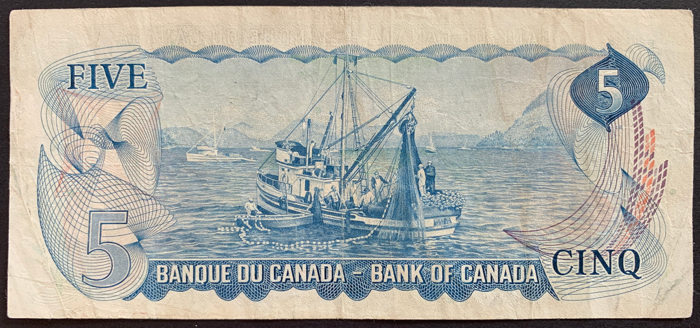 Canada 5 Dollars 1972 P-87 VF