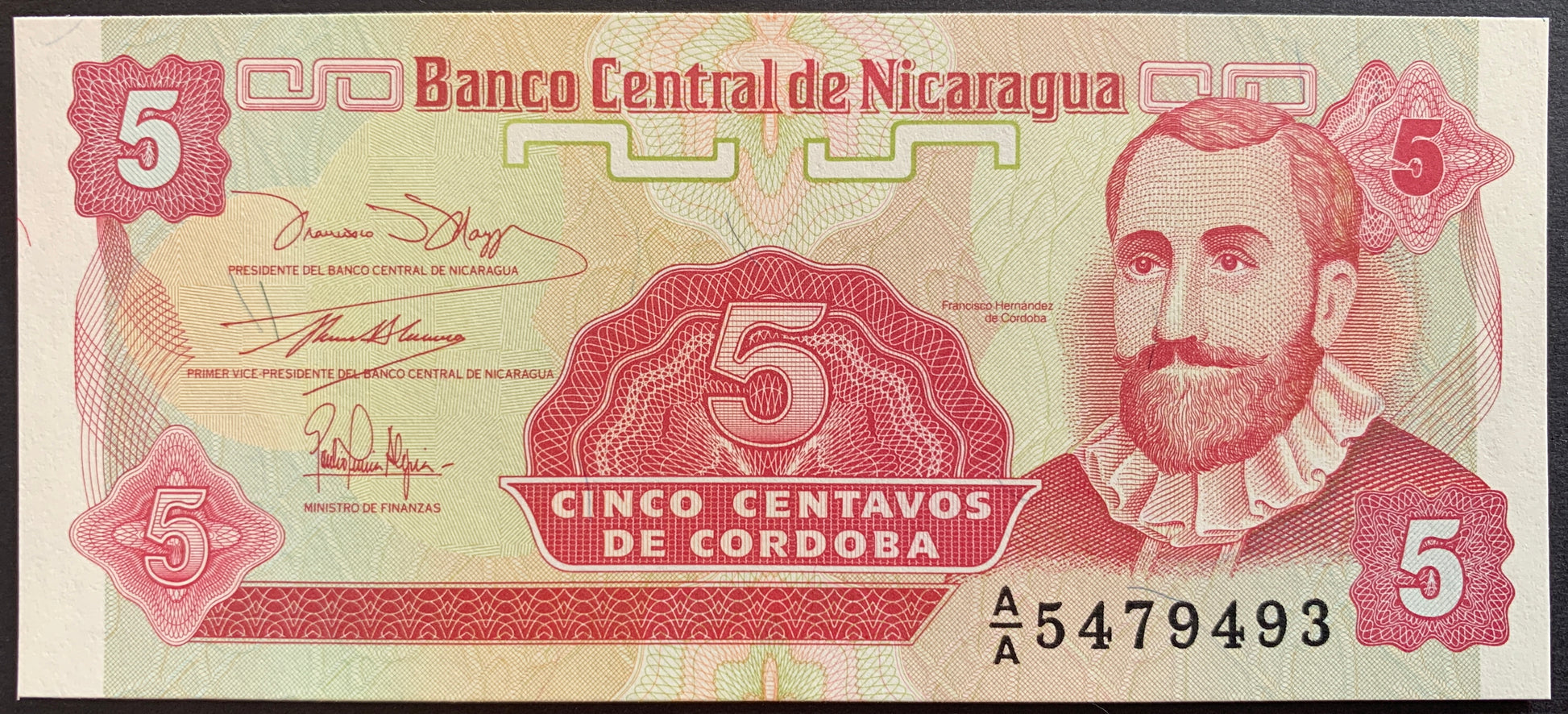 Nicaragua 5 Centavos ND (1991-92) P-168 banknote