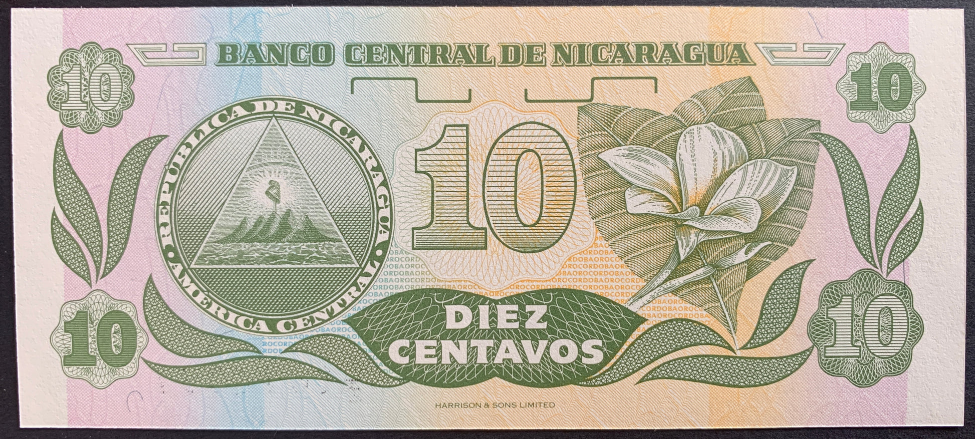 Nicaragua 10 Centavos ND (1991) P-169 banknote