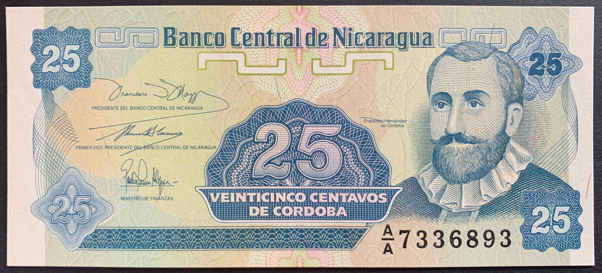 Nicaragua 25 Centavos ND (1991) P-170 banknote