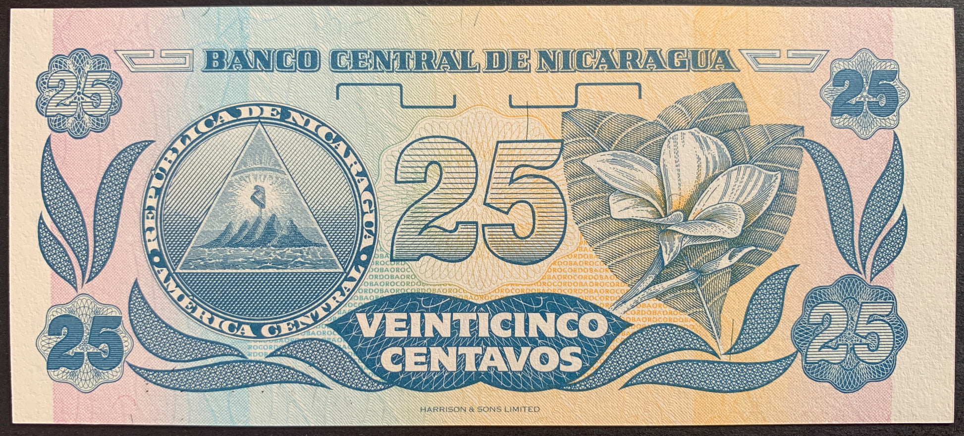 Nicaragua 25 Centavos ND (1991) P-170 banknote