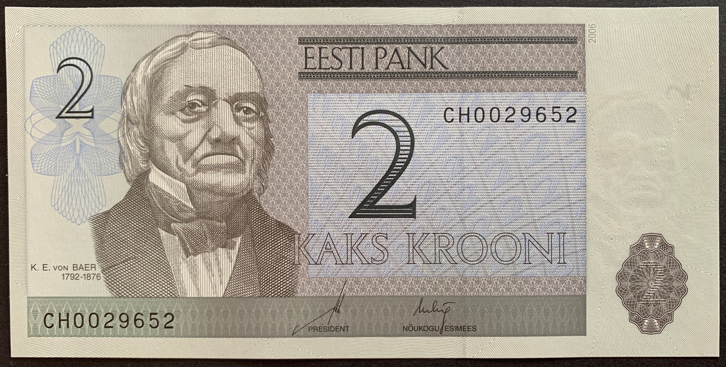 Estonia 2 Krooni 2006 P-85a banknote