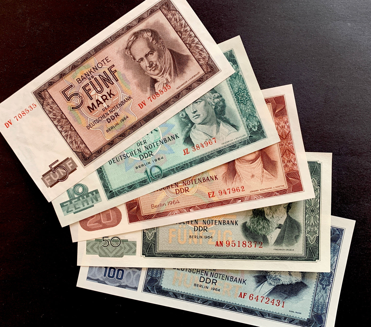 Germany GDR 1964 Mark UNC Banknote Bundle