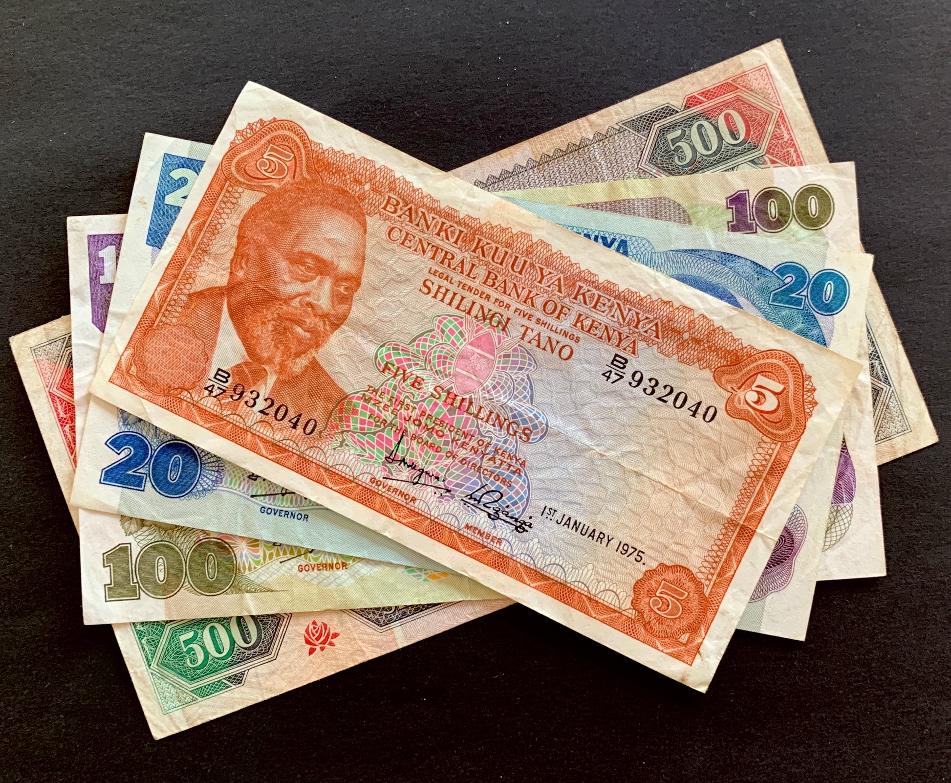 Kenya Vintage Shilling Banknote Bundle