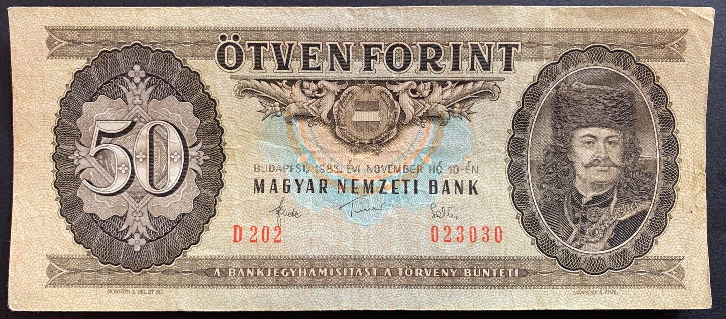 Hungary Vintage Forint Banknote Bundle F-VF