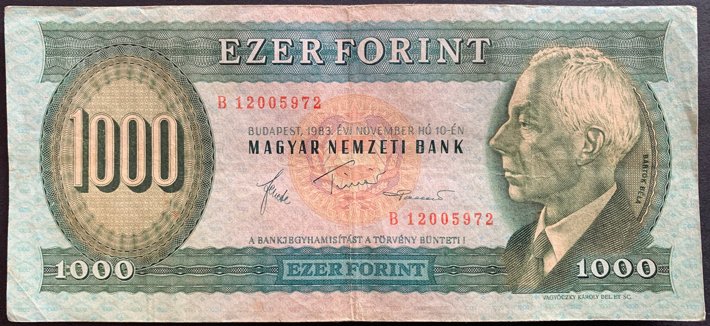 Hungary Vintage Forint Banknote Bundle F-VF