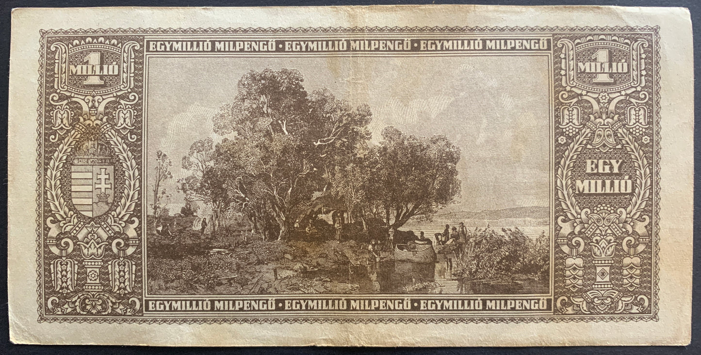 Hungary 1 000 000 Milpengő 1946 P-128 vintage hyperinflationary banknote