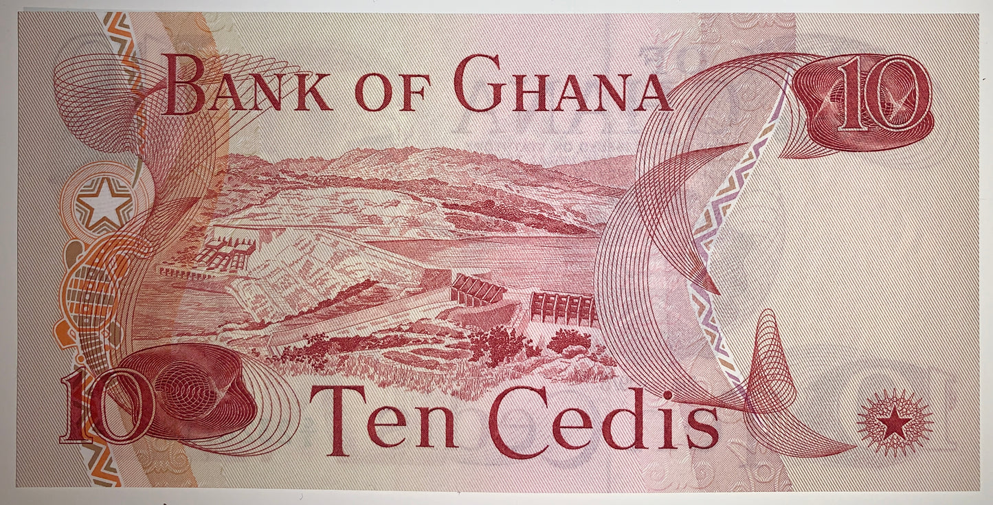 Ghana 10 Cedis 1978 P-16f UNC