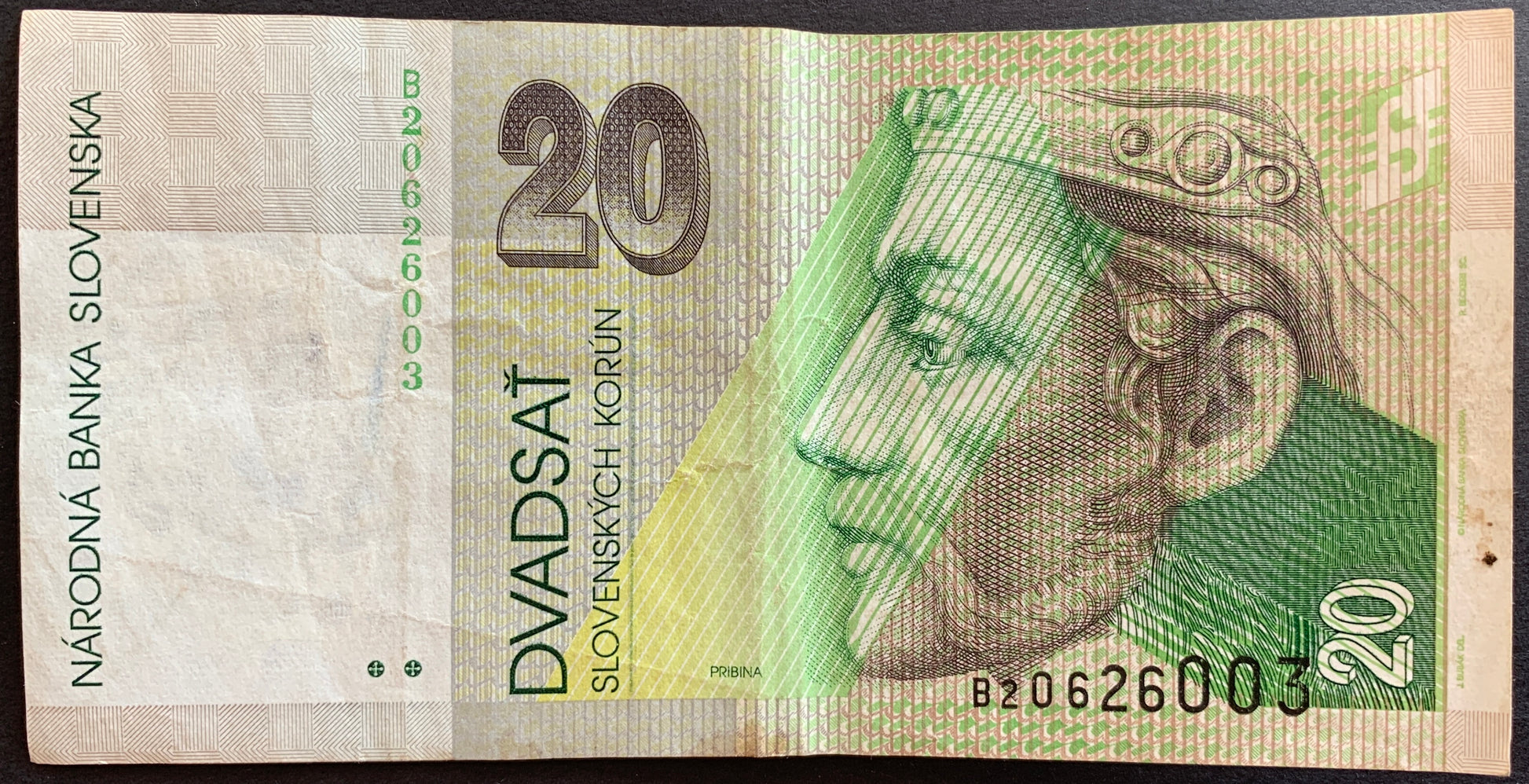 Slovakia 20 Korún 1993 P-20a banknote