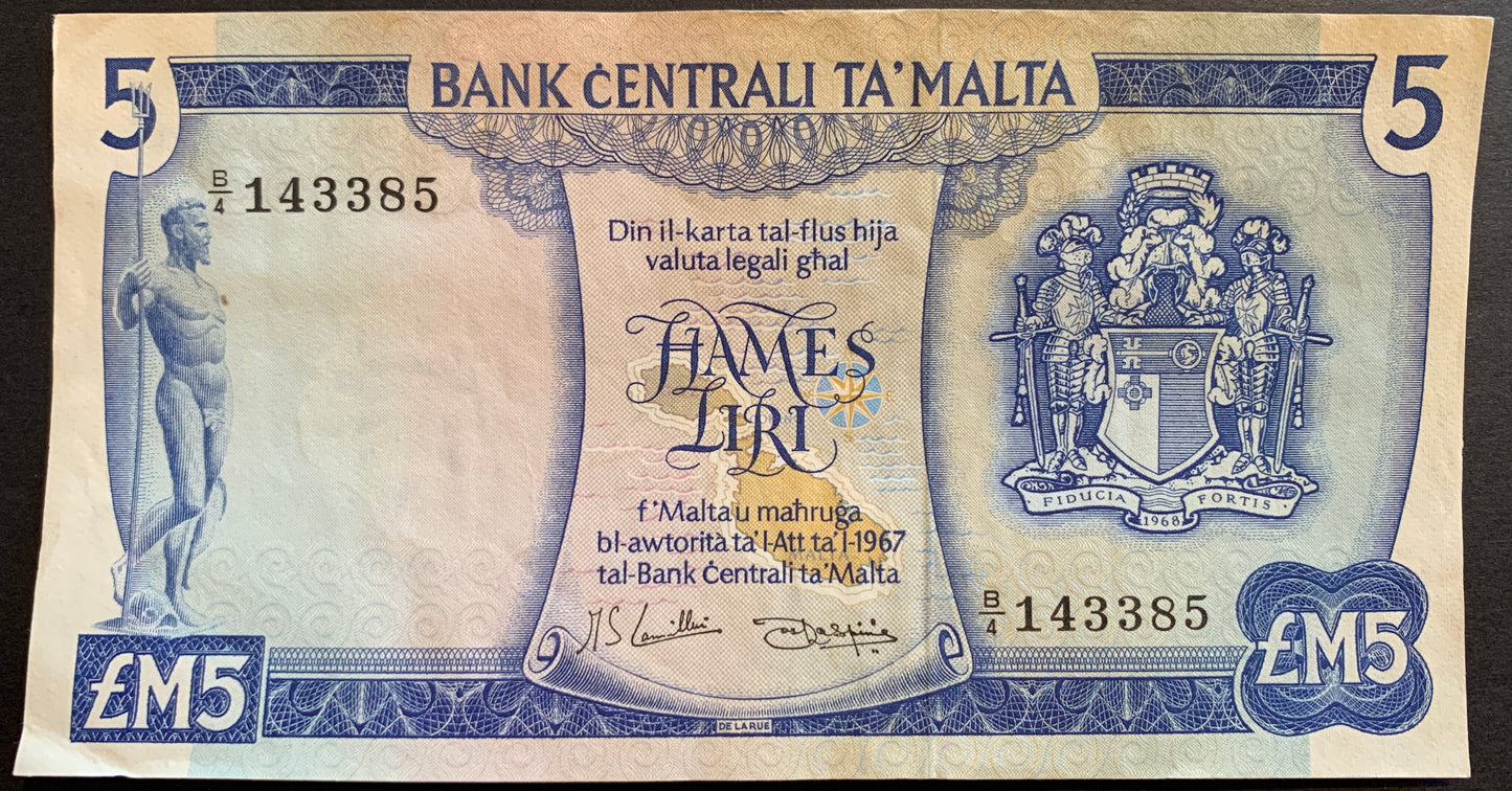 Malta VF Banknote Pair
