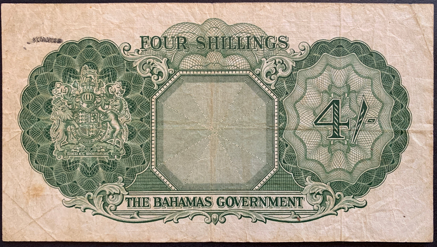 Bahamas 4 Shillings 1936 (1961) P-13c VF
