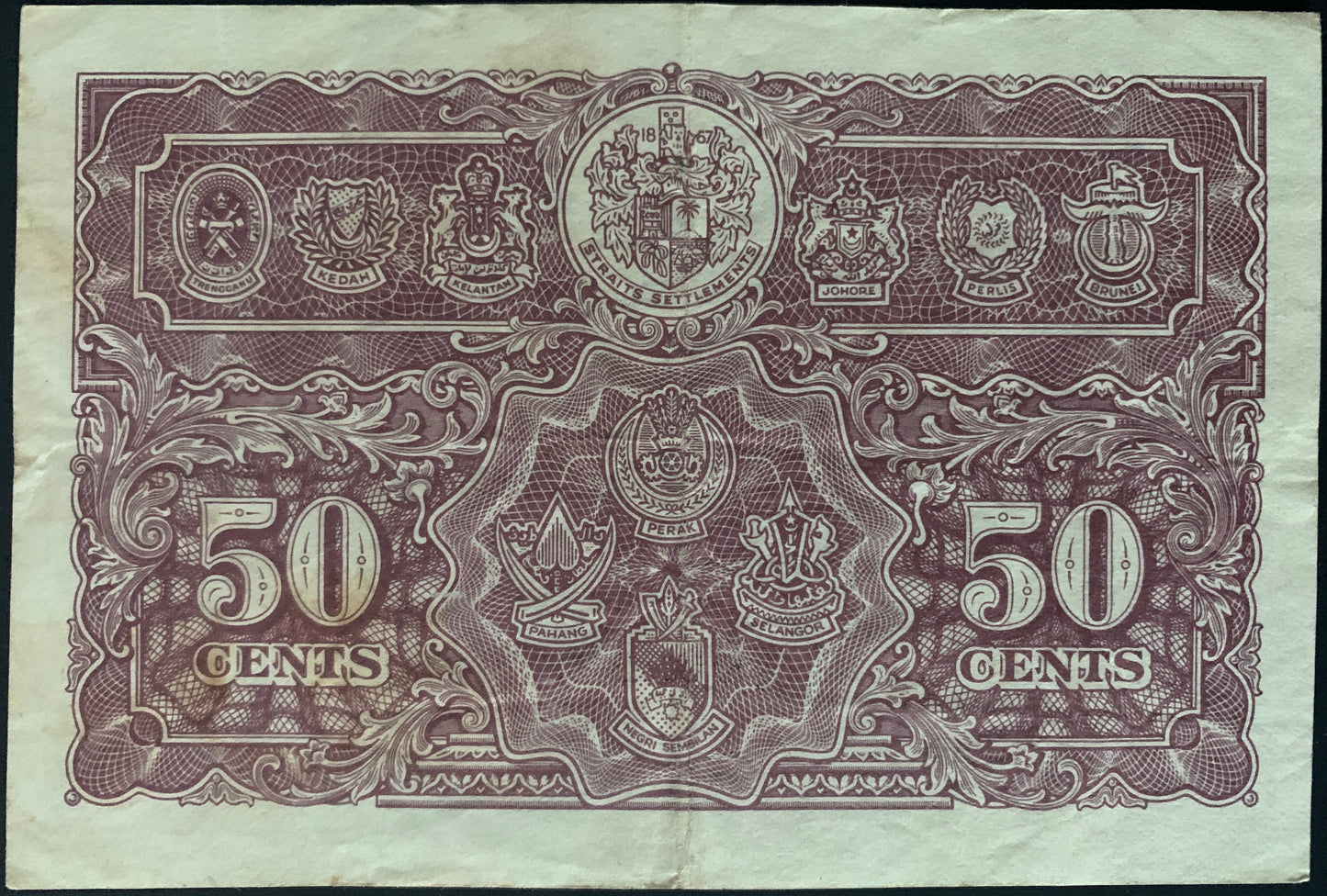 Malaya 50 Cents 1941 P-10 VF