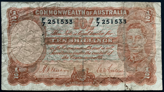 Australia 10 Shillings ND (1939-1941) P-25a VG