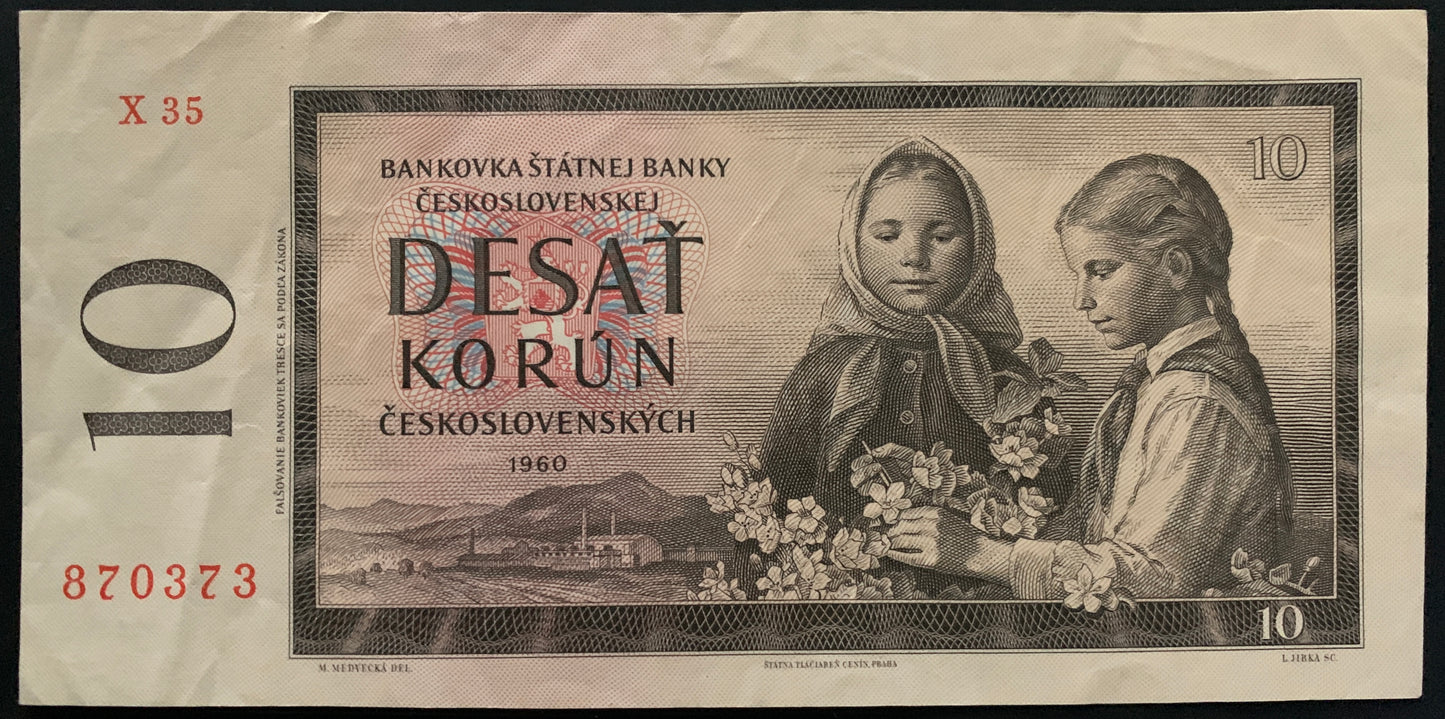 Czechoslovakia 10 Korun 1960 P-88g VF