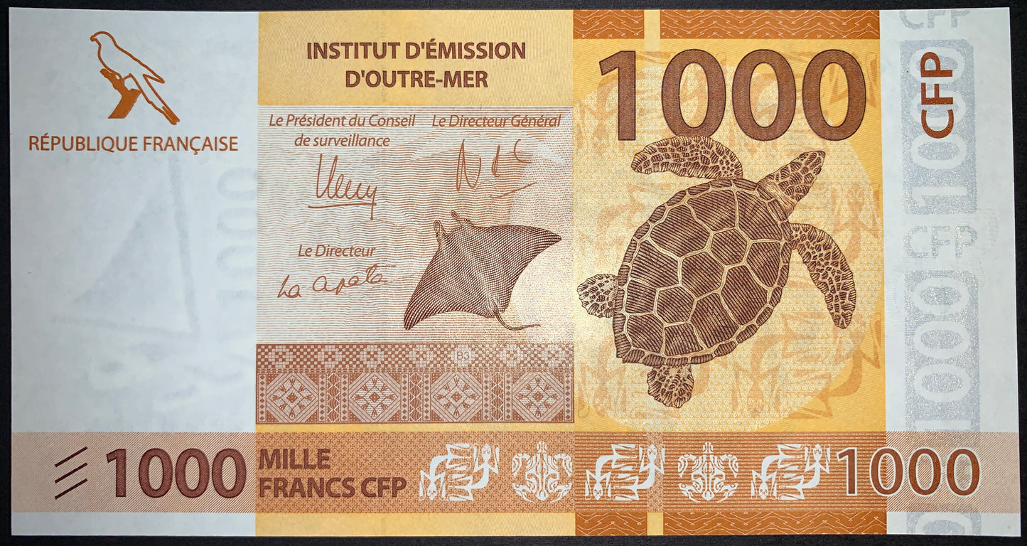 1000 Francs CFP ND (2014) P-106a AUNC