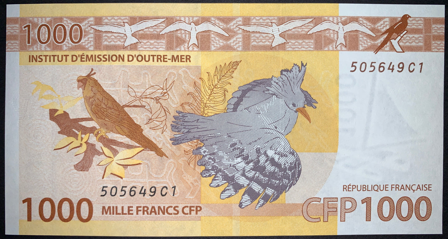 1000 Francs CFP ND (2014) P-106a AUNC