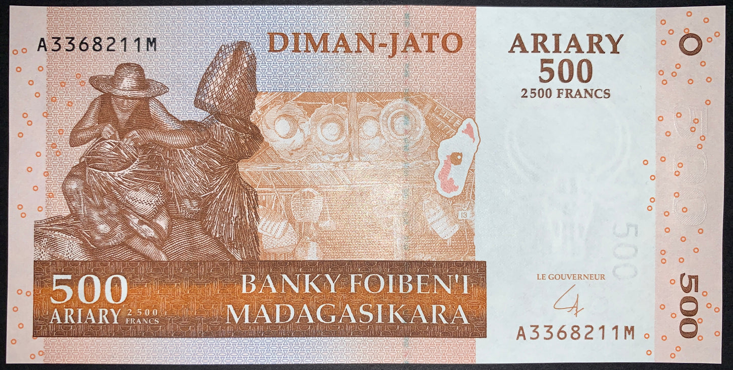 Madagascar UNC Ariary Modern Bundle