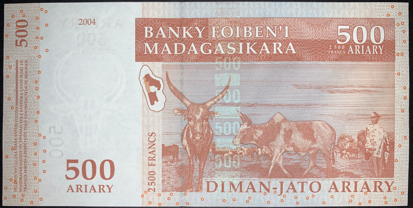 Madagascar UNC Ariary Modern Bundle