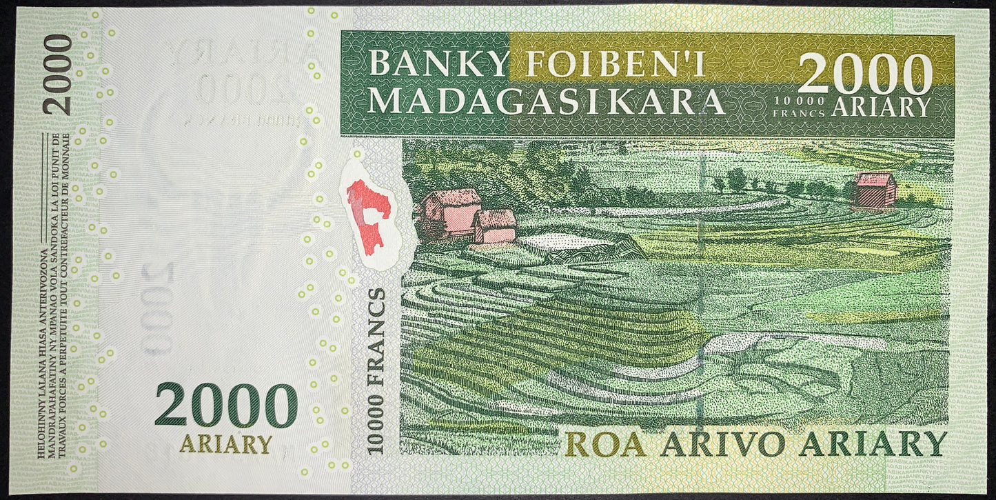 Madagascar UNC Ariary Modern Bundle
