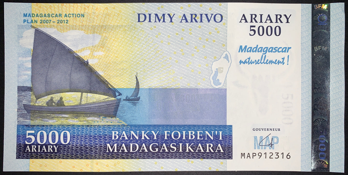 Madagascar UNC Ariary Modern Bundle