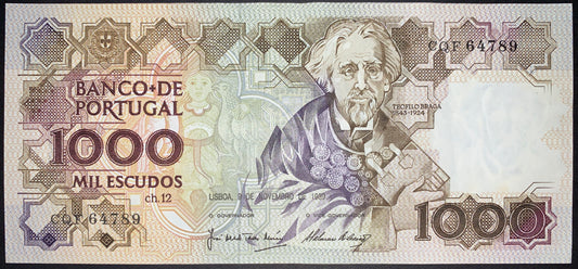 Portugal 1000 Escudos 1989 P-181f VF+