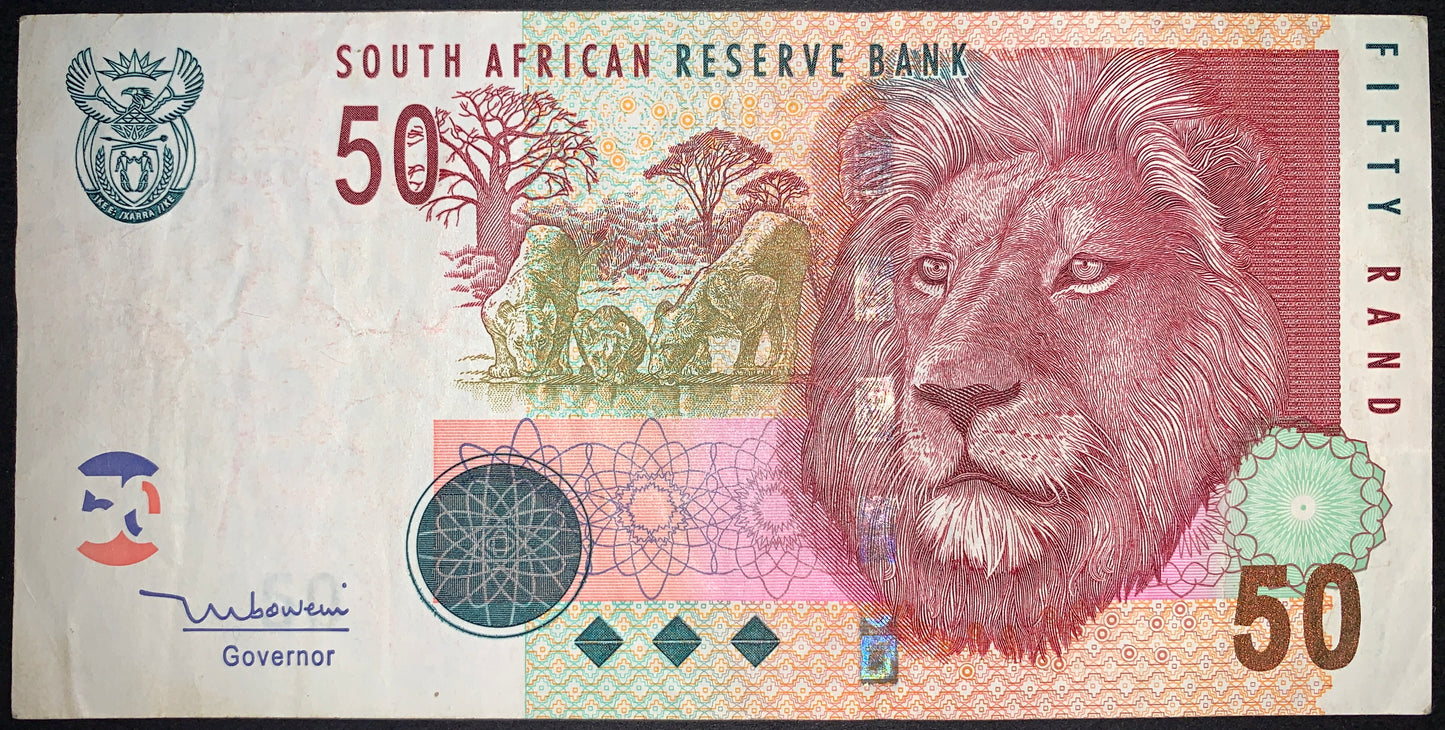 South African Big Five Wildlife Banknote Pair