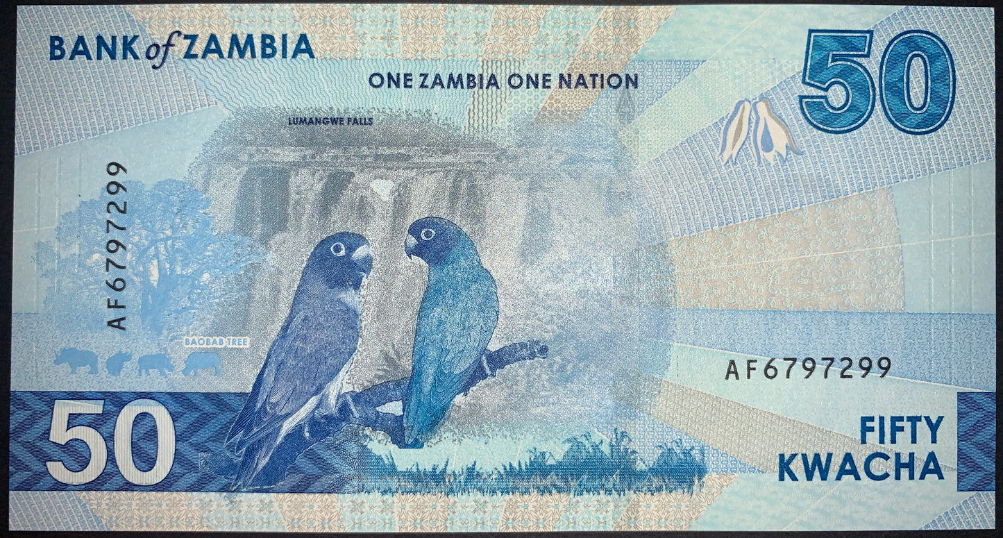 Zambia 2024 UNC Modern Banknote Bundle Set – 10, 20, 50, 100 Kwacha