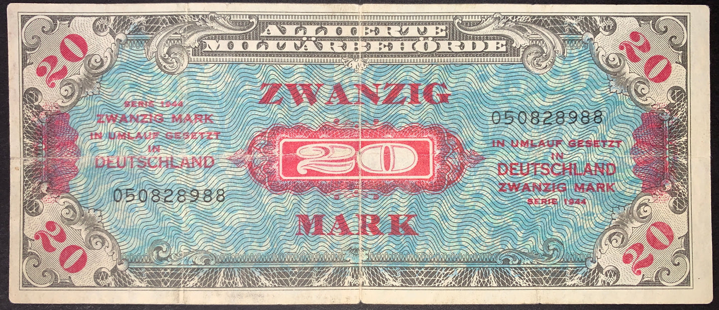 Germany Emergency Occupation Currency | WWII Allied Military Authority Banknote Pair