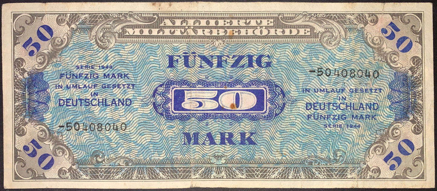 Germany Emergency Occupation Currency | WWII Allied Military Authority Banknote Pair