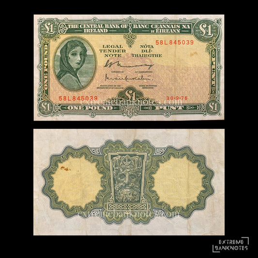 Ireland 1 Pound 1976 P-64d VF – front and back