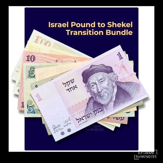 Israel 1958–1979 Pound to Shekel Transition Bundle – front and back