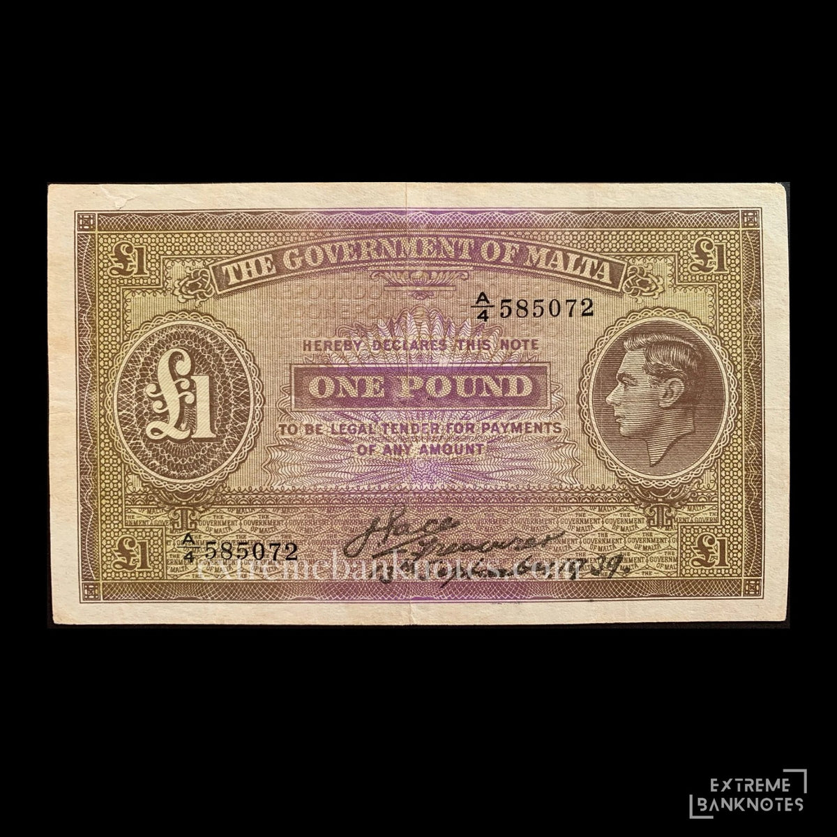 Malta 1 Pound 1939 P-14 F