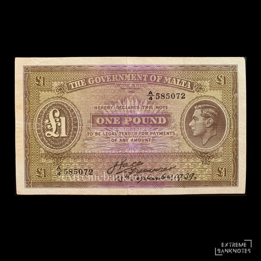 Malta 1 Pound 1939 P-14 F