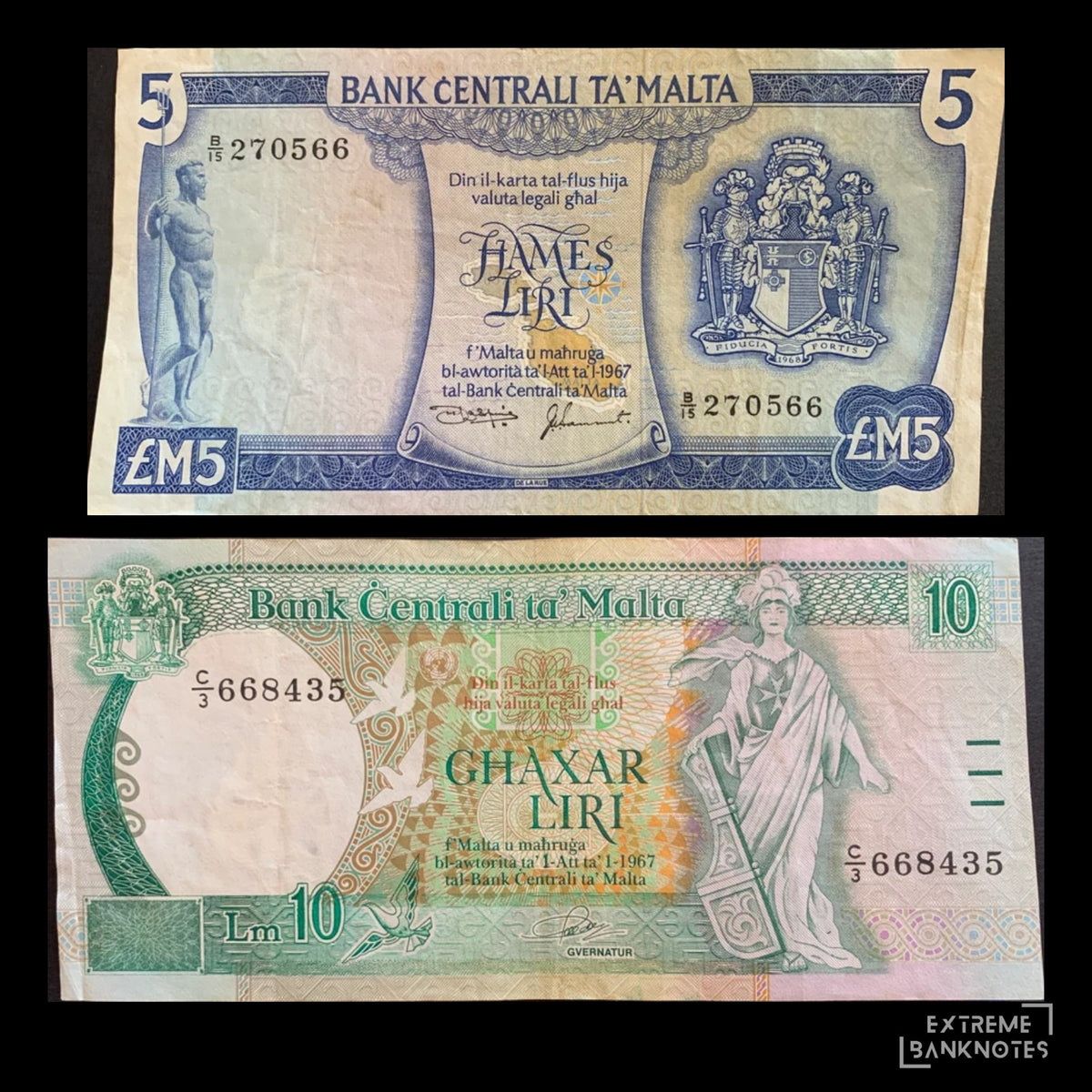 Malta Liri VF Pair