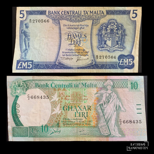 Malta Liri VF Pair