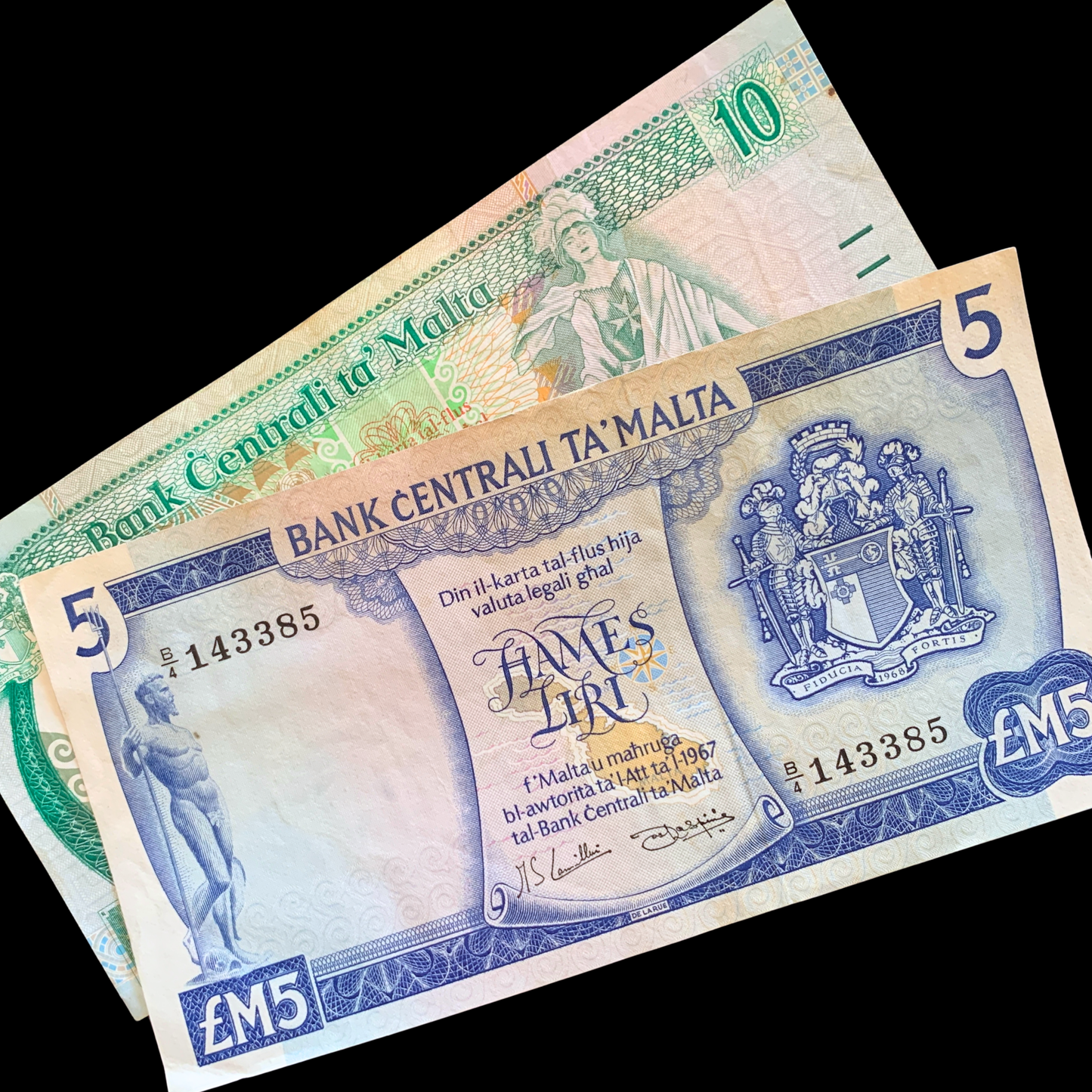 Malta VF Banknote Pair