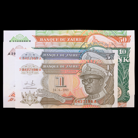 Zaïre UNC Banknote Bundle of banknotes