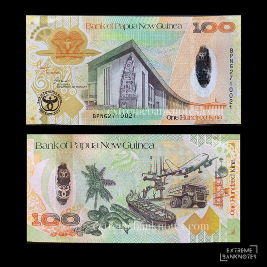 Papua New Guinea 100 Kina 2008 P-37 UNC – front and back