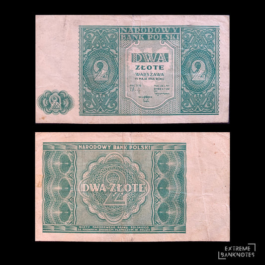 Poland 2 Zlote 1946 P-124 VF – front and back