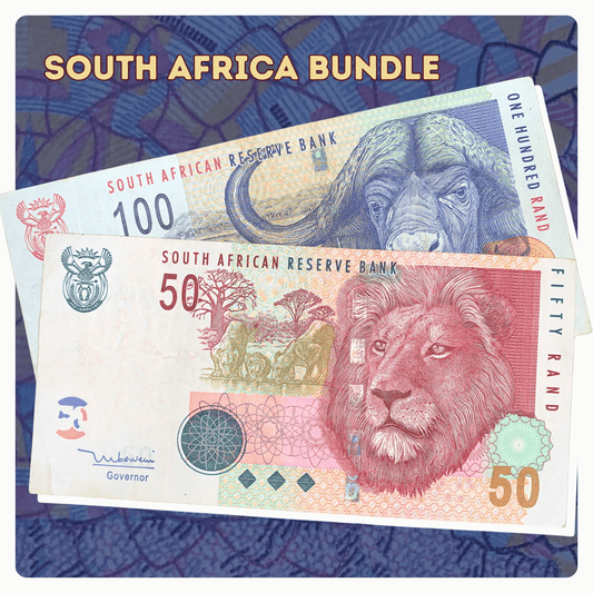 South African Big Five Wildlife Banknote Pair