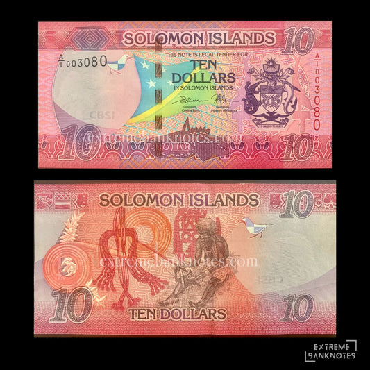 Solomon Islands 10 Dollars 2017 P-33 UNC – front and back