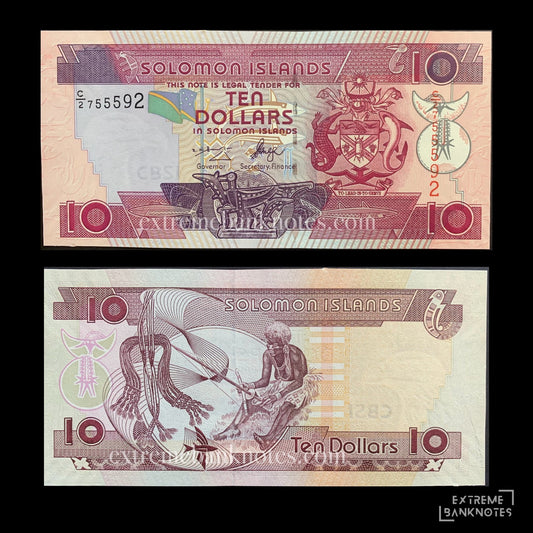 Solomon Islands 10 Dollars ND (2005-2011) P-27 UNC – front and back